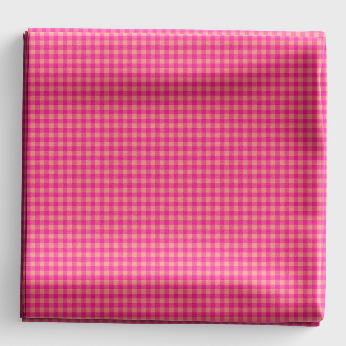 Patchwork Joy - Pink and peach mini gingham - L35A