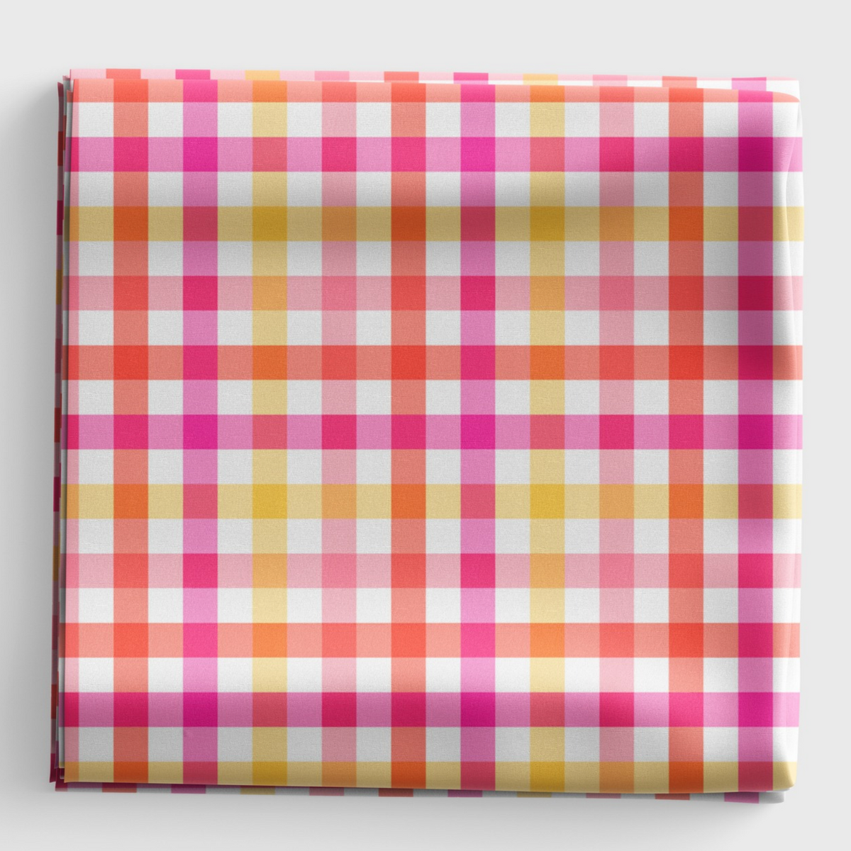 Patchwork Joy - Pink to red big gingham - L37C