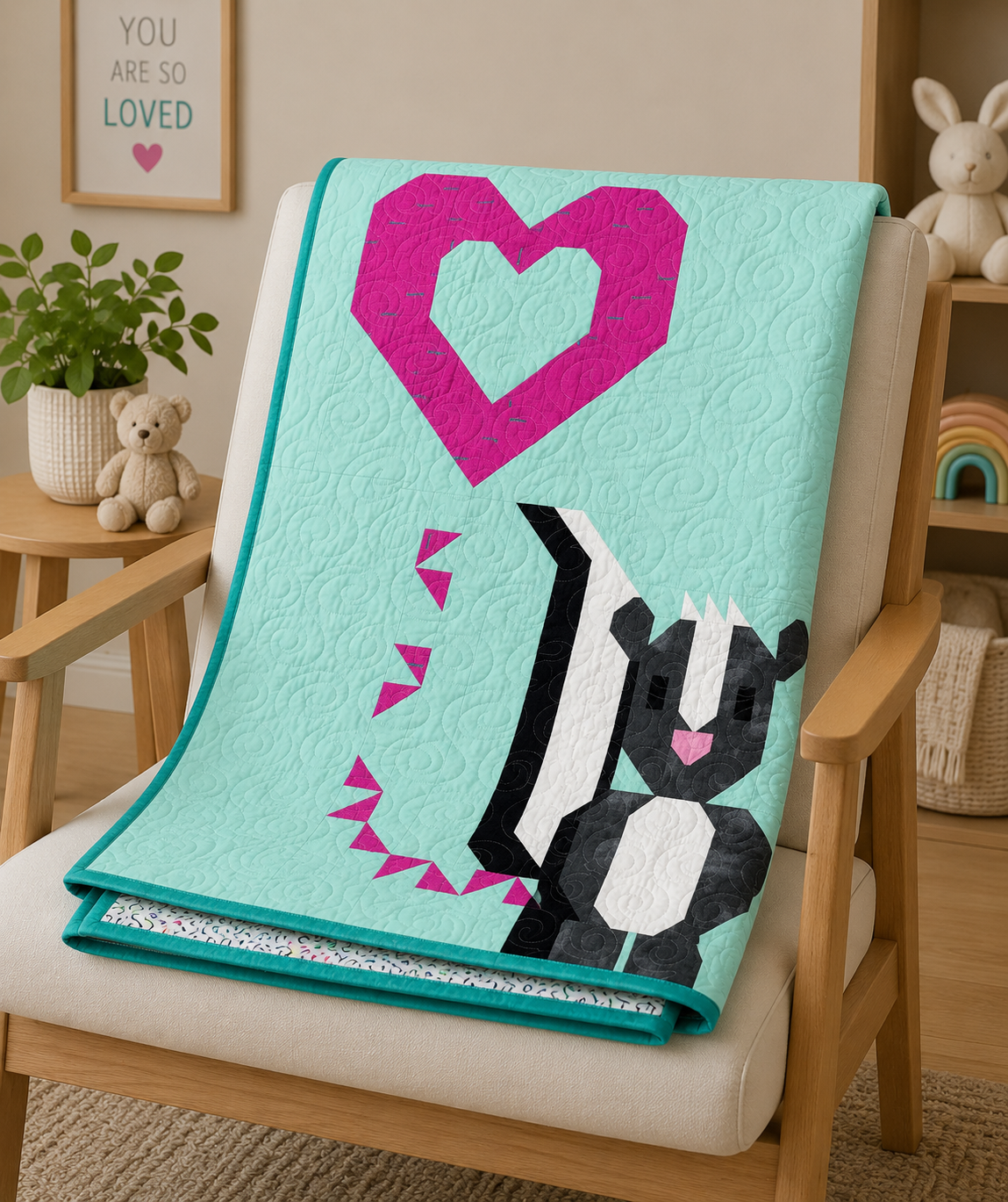 Finished Quilt: Love Stinks Quilt