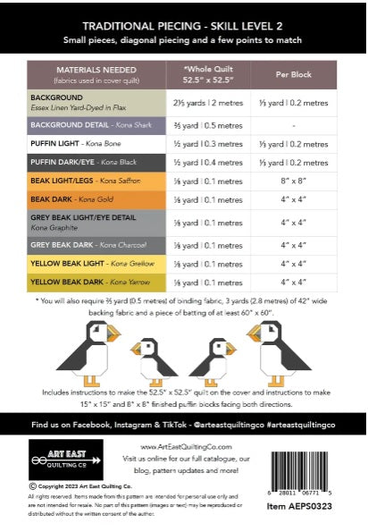 Puffin Star Quilt Pattern