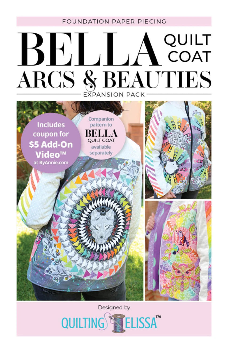 Bella Arcs and Beauties - FPP Expansion Pack (for Bella Quilted Coat) - Quilting Elissa