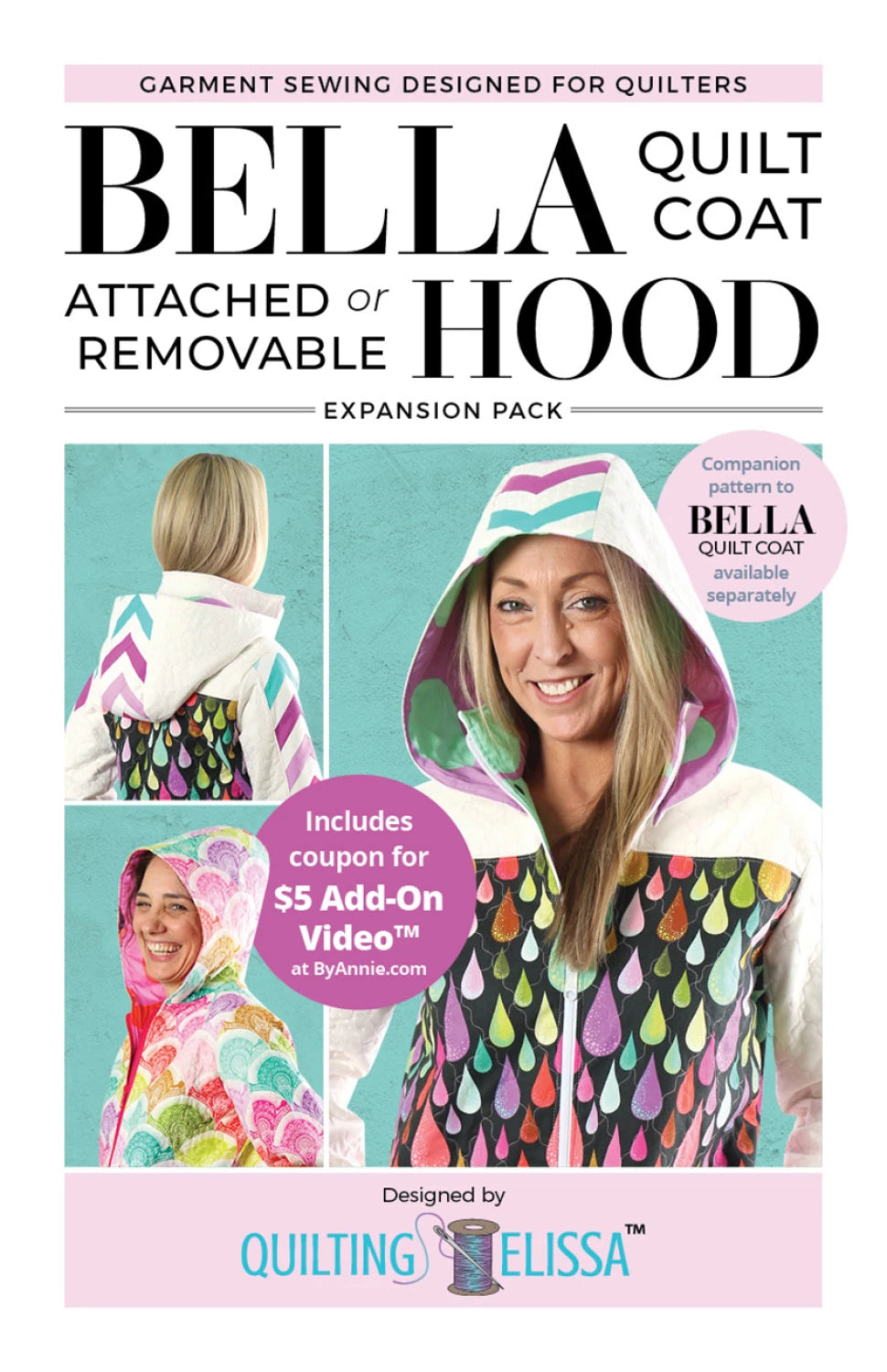 Bella Hood - Expansion Pack (for Bella Quilted Coat) - Quilting Elissa