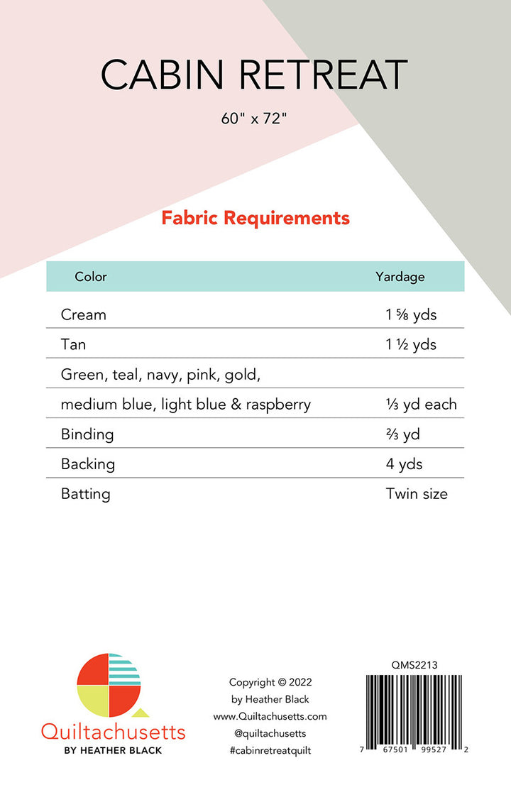 Cabin Retreat Quilt Pattern