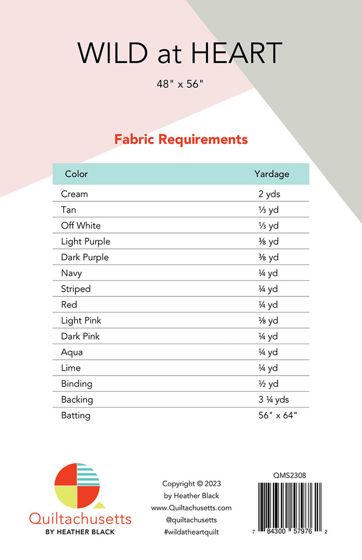 Wild At Heart Quilt Pattern