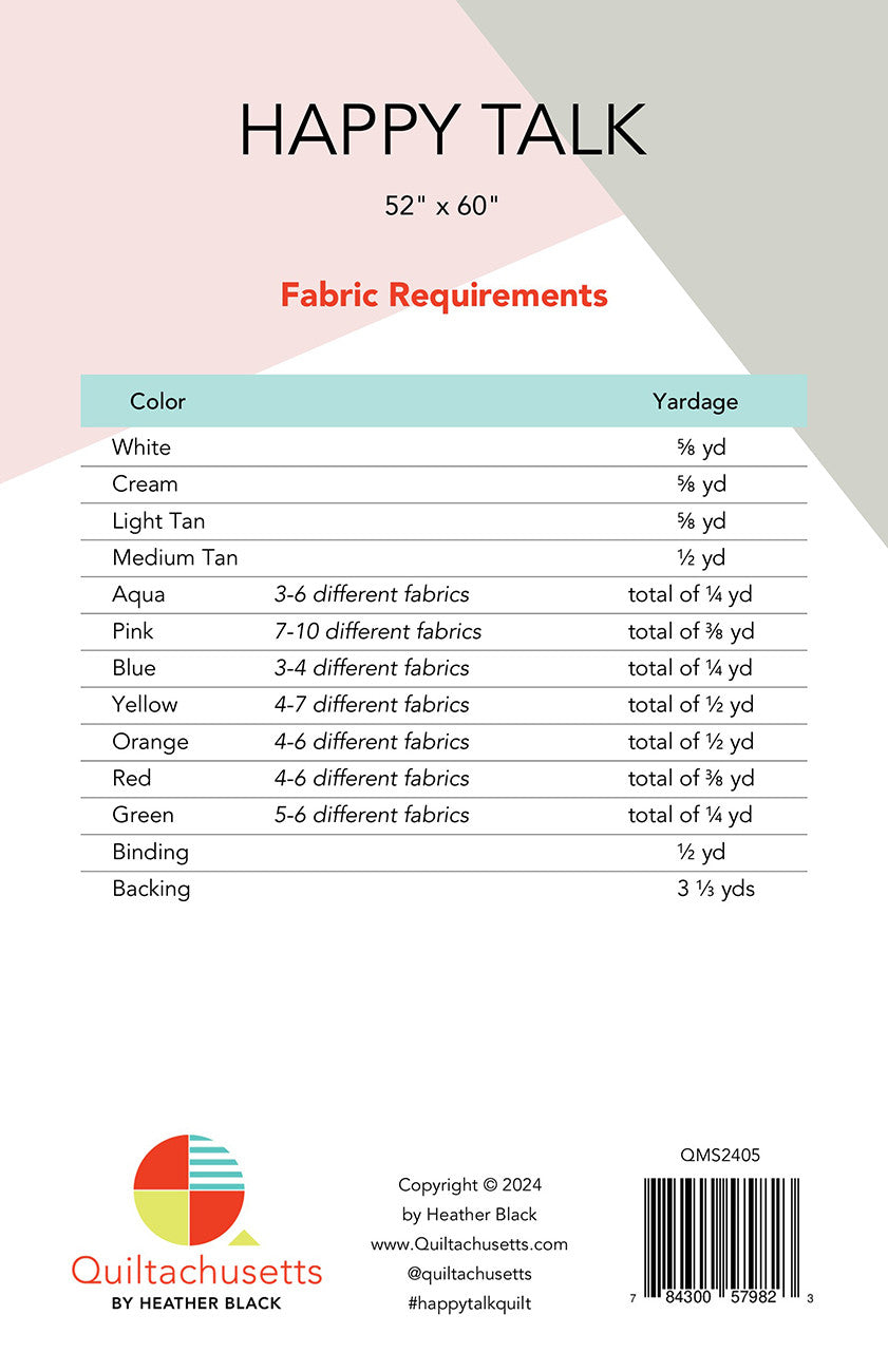 Happy Talk Quilt Pattern