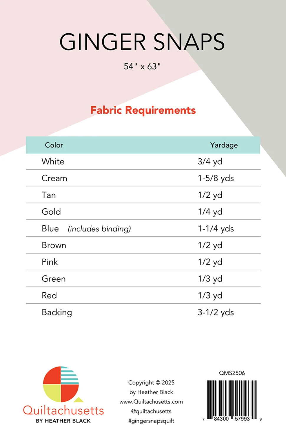 Ginger Snaps Quilt Pattern - Quiltachusetts