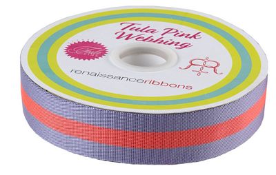 Lavander and Peach 1.5 in-Tula Pink Webbing