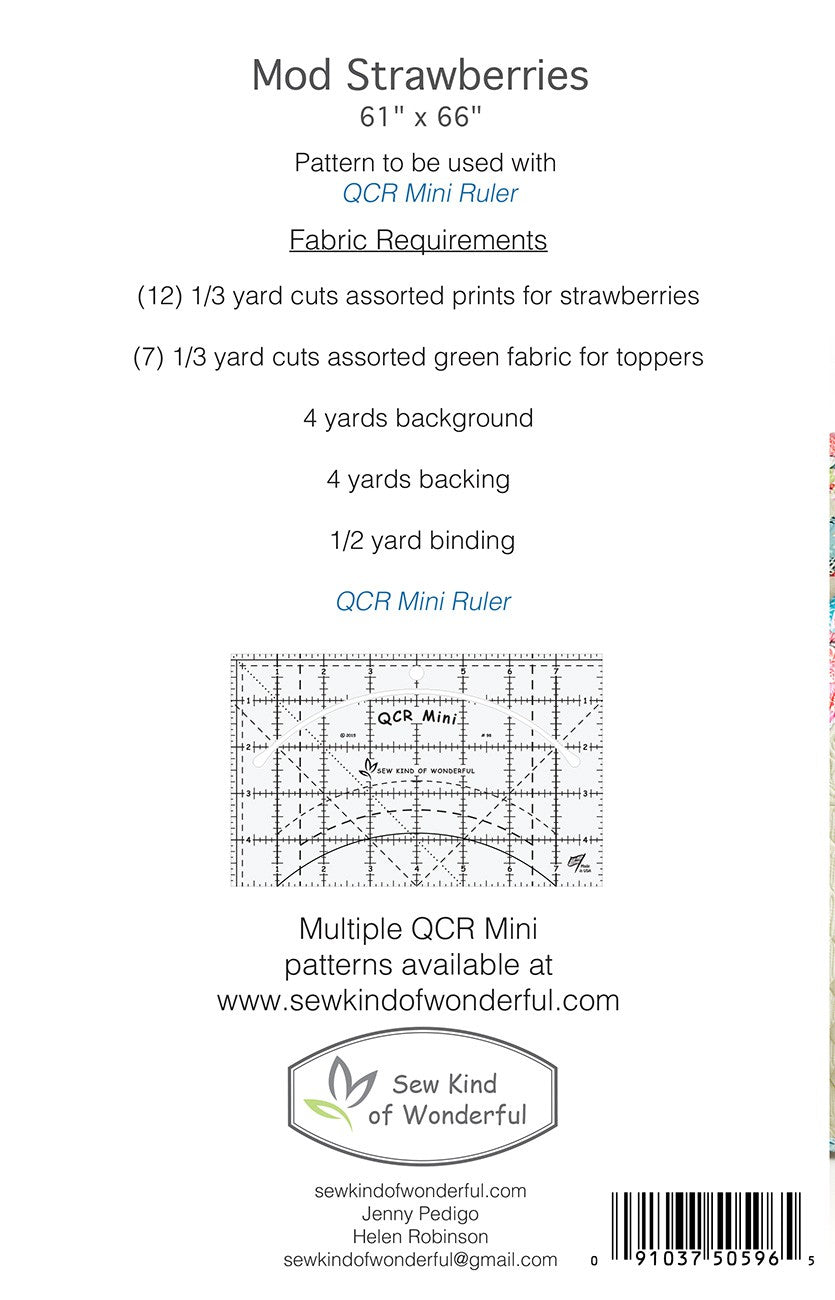Mod Strawberries Quilt Pattern - Sew Kind of Wonderful