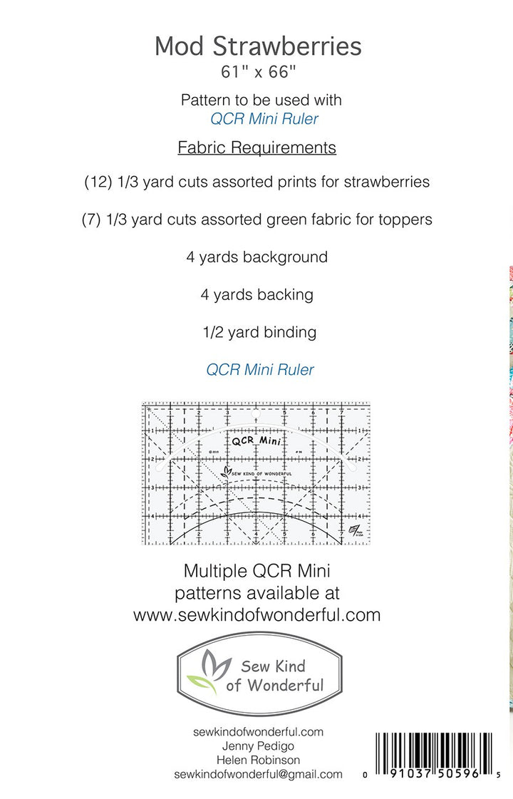 Mod Strawberries Quilt Pattern - Sew Kind of Wonderful