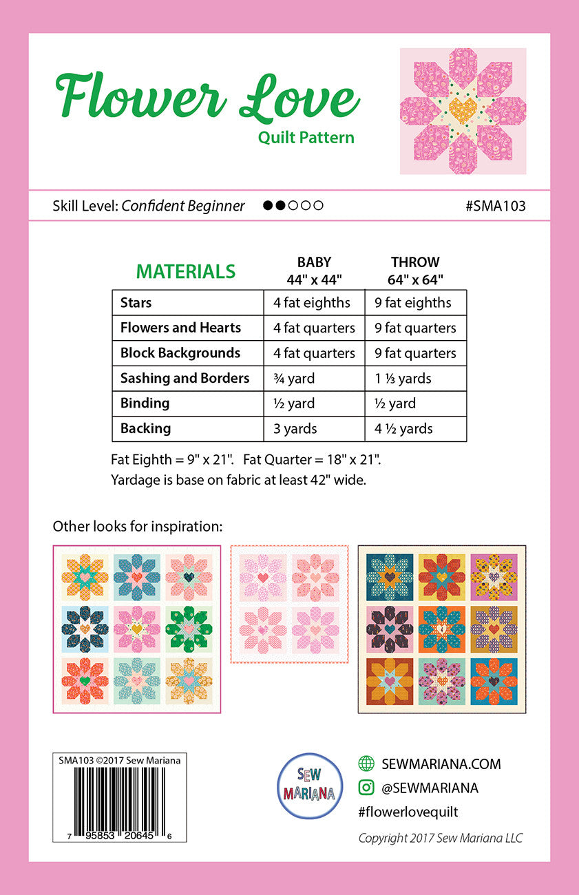 Flower Love Quilt Pattern