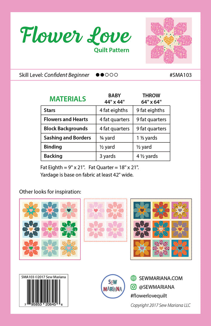 Flower Love Quilt Pattern