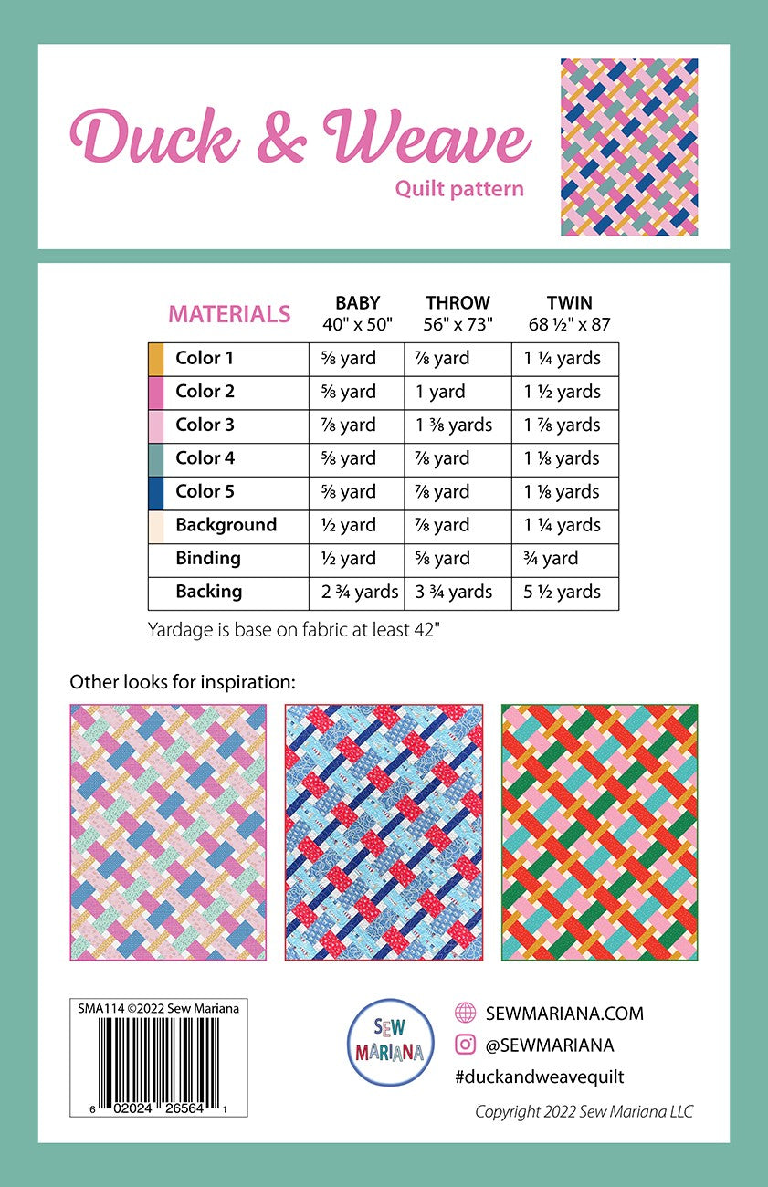 Duck and Weave Quilt Pattern