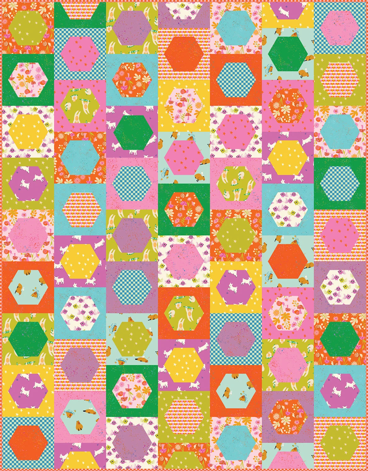 Hexie Square Quilt Pattern - Sew Mariana