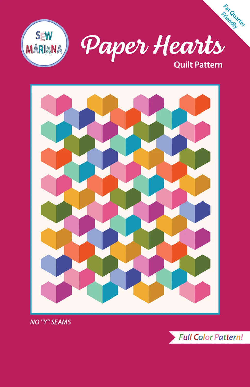 Paper Hearts Quilt Pattern - Sew Mariana