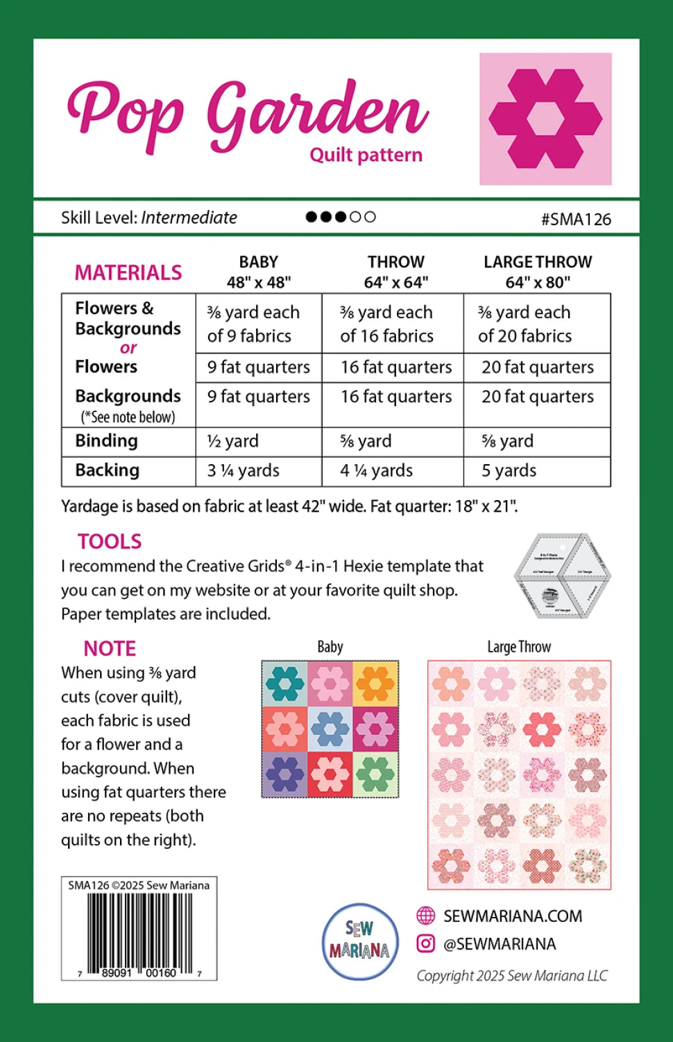 Pop Garden Quilt Pattern - Sew Mariana