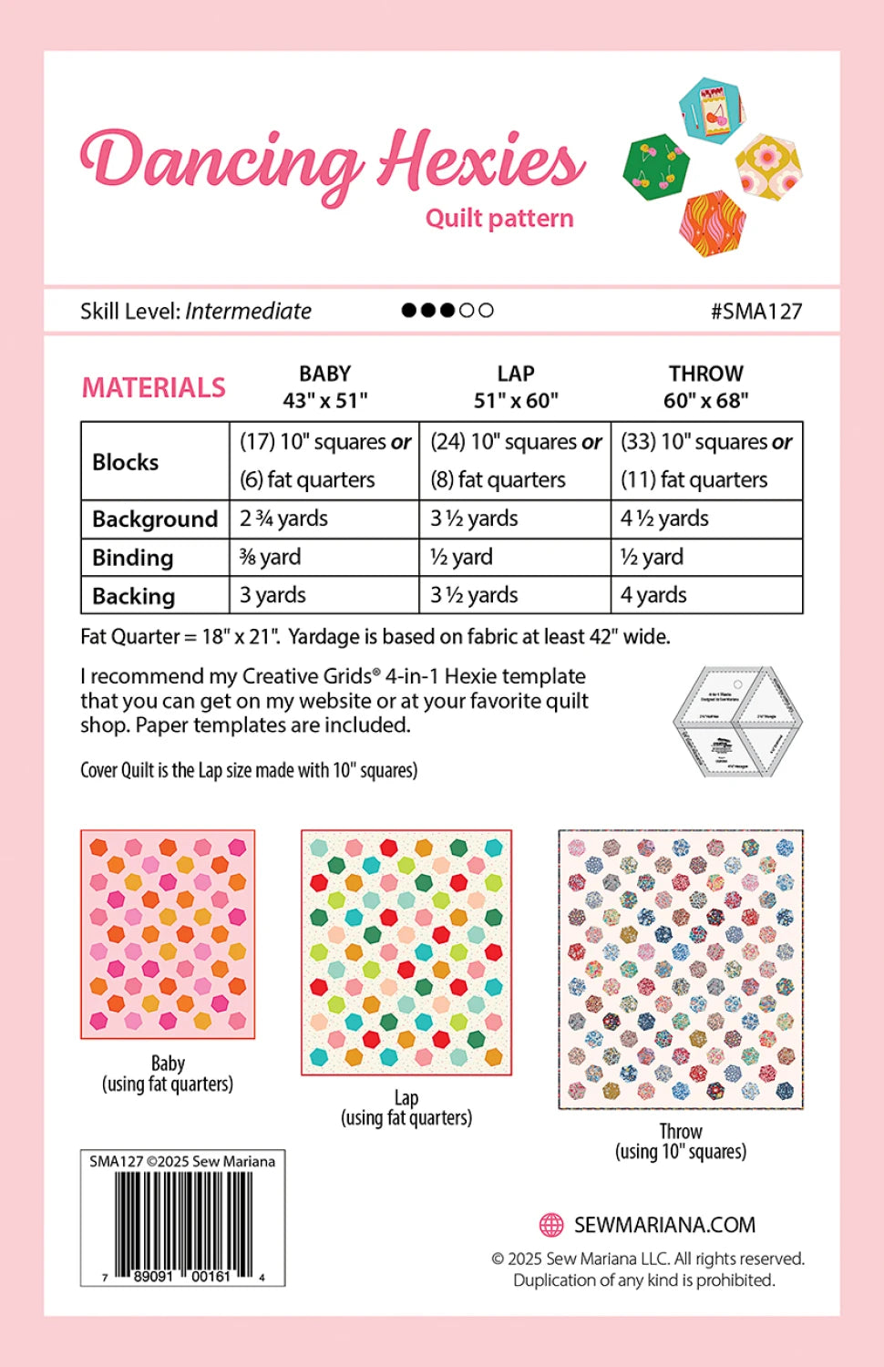 Dancing Hexies Quilt Pattern - Sew Mariana