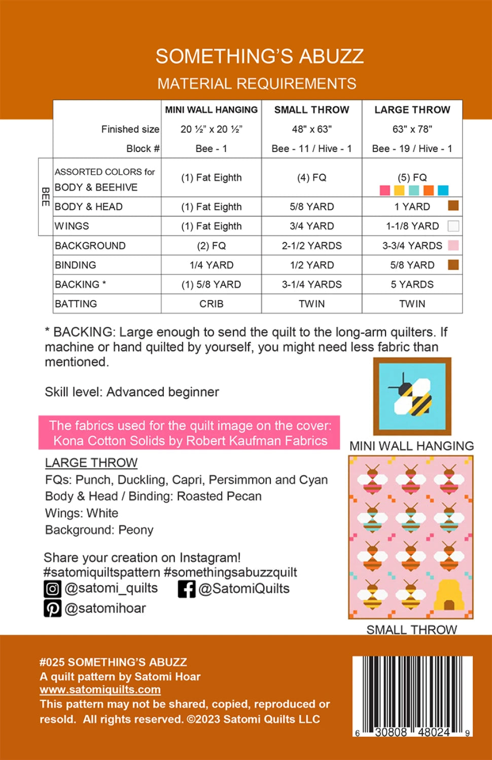 Somethings Abuzz Quilt Pattern - Satomi Quilts