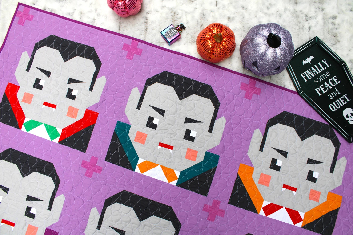 Spooky Dracula Quilt Pattern - Satomi Quilts