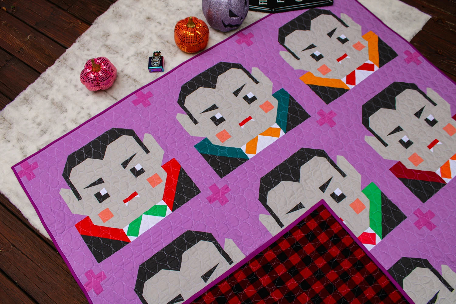 Spooky Dracula Quilt Pattern - Satomi Quilts