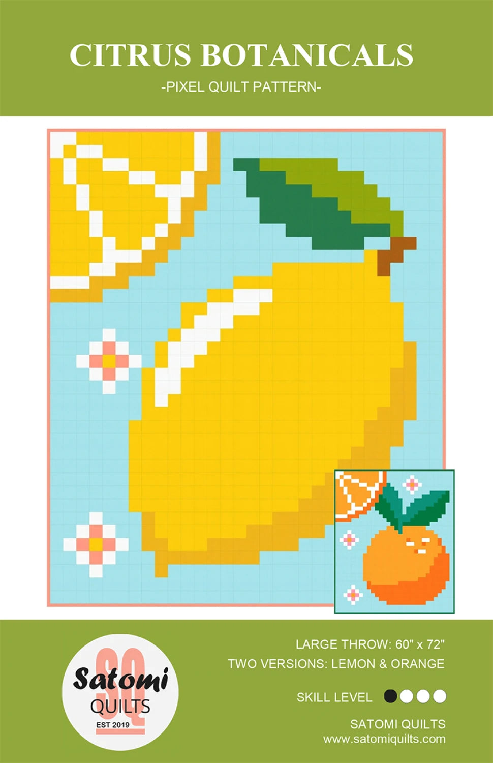 Citrus Botanicals Quilt Pattern - Satomi Quilts