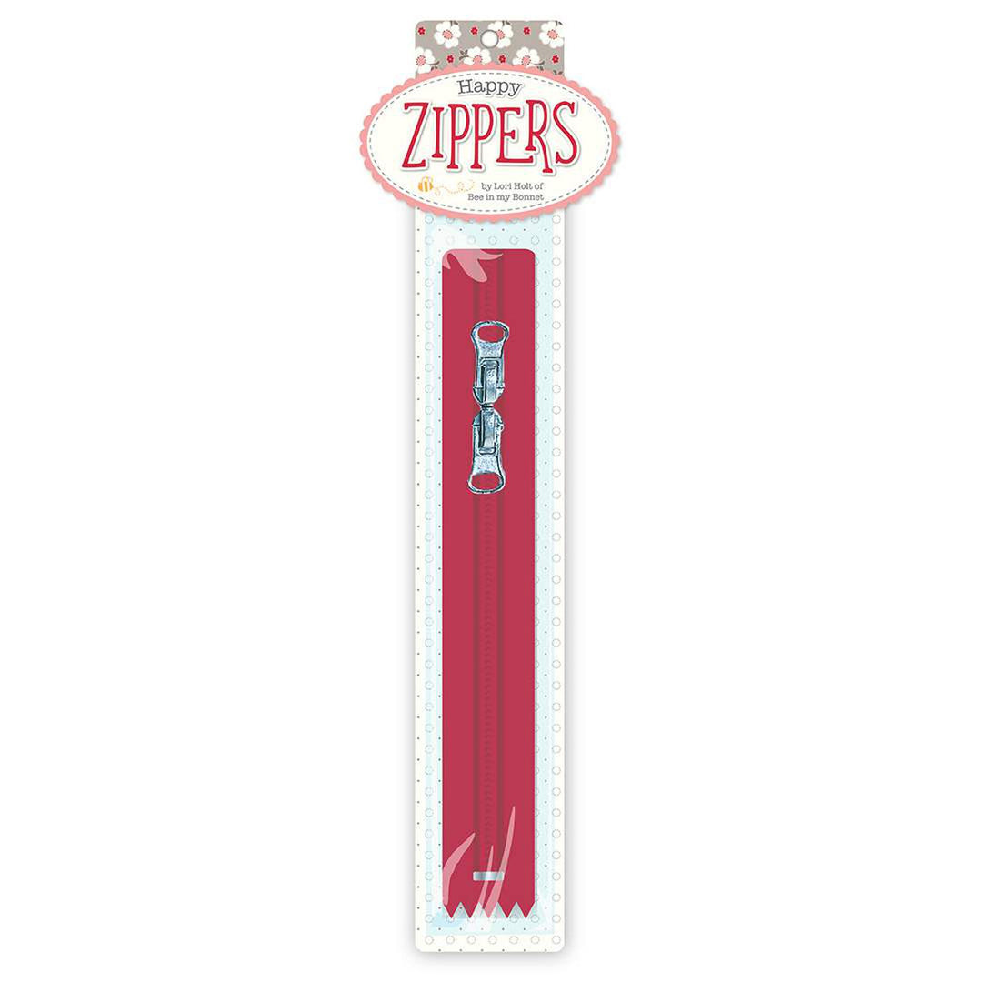 Lori Holt Happy Zippers 16" Red
