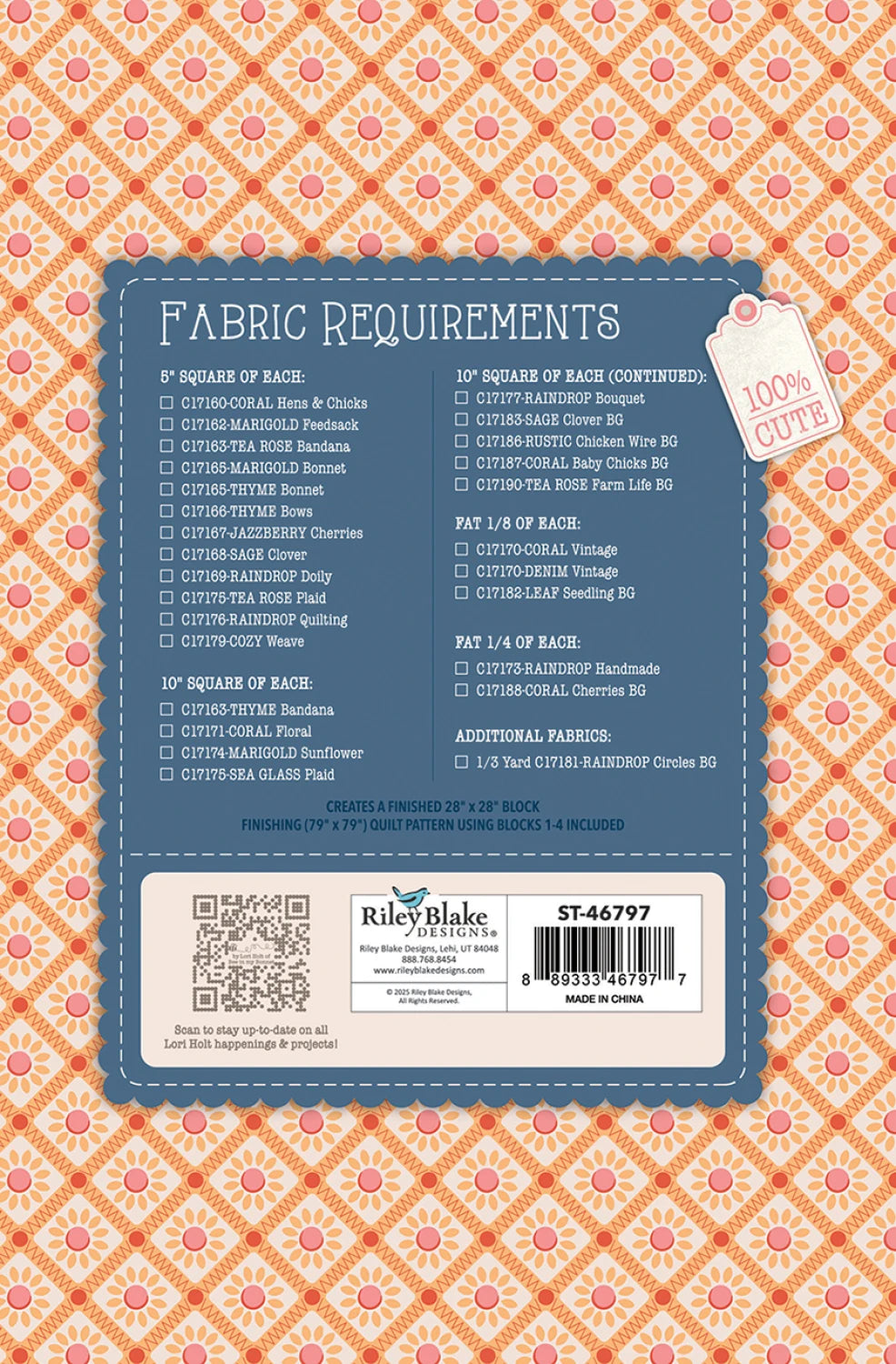 Farmer's Daughter Quilt Seeds - Spring Barn