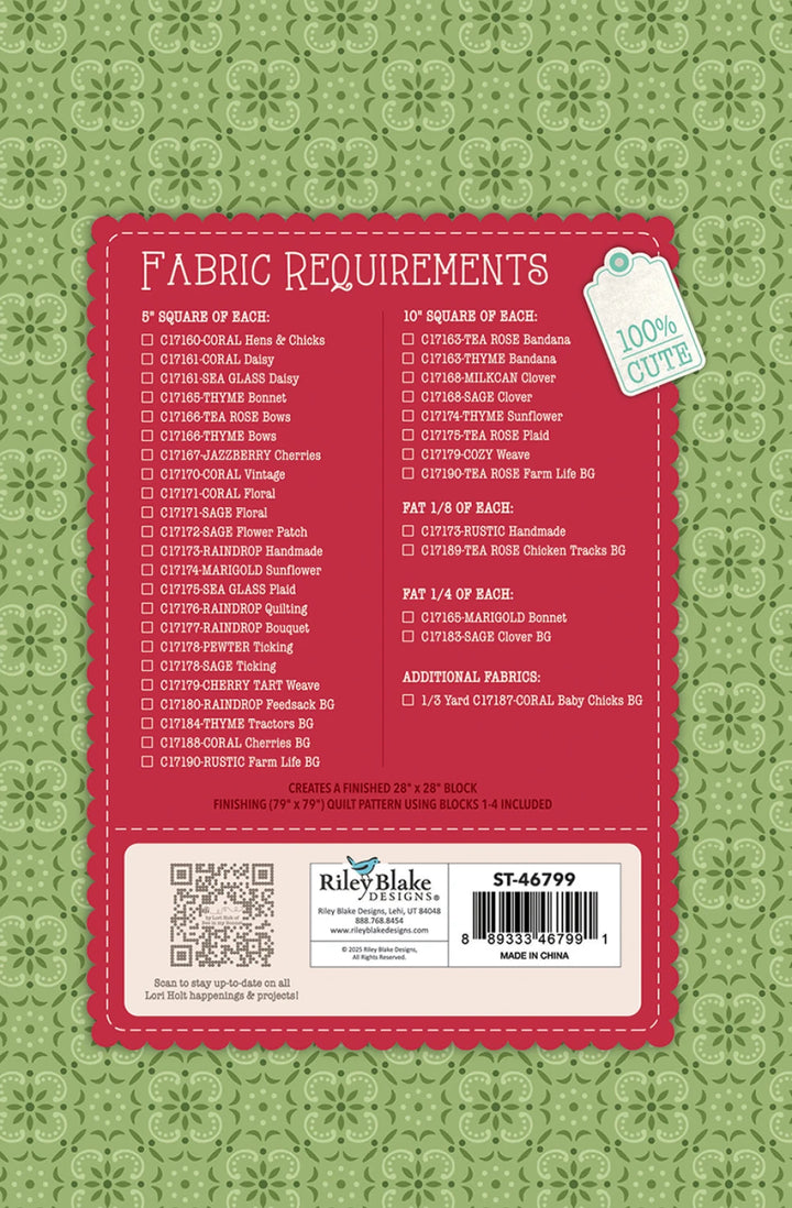 Farmer's Daughter Quilt Seeds - Autumn Barn