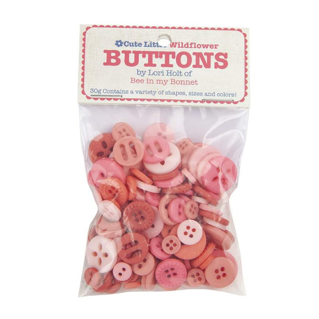 Cute Little Buttons - Wildflower - assorted pinks