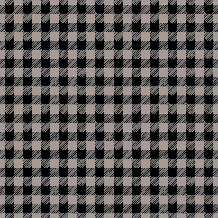 Ghoul's Night Out - Cat Plaid - Pewter - DPJ3393