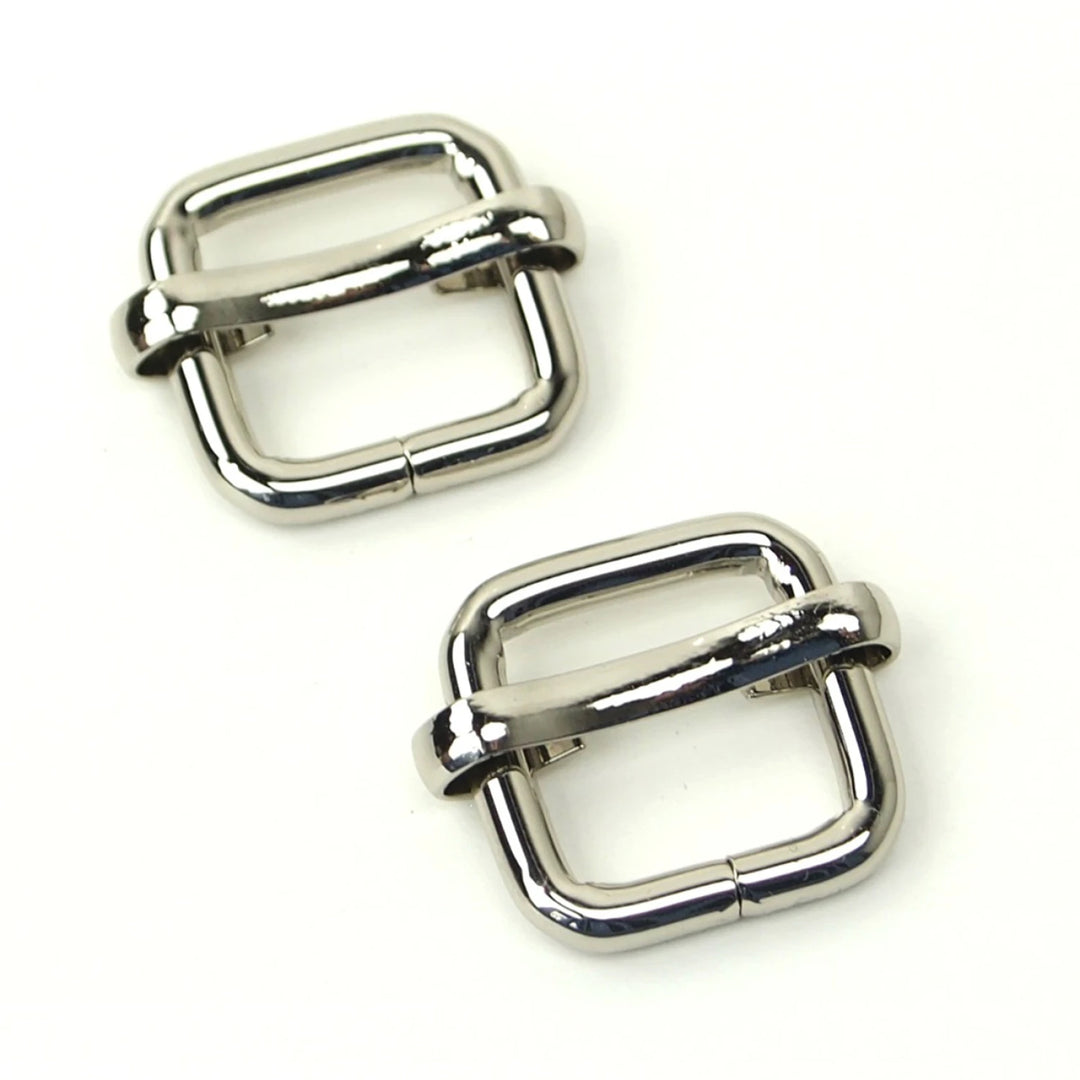 Two Slider Buckles 1/2" Nickel