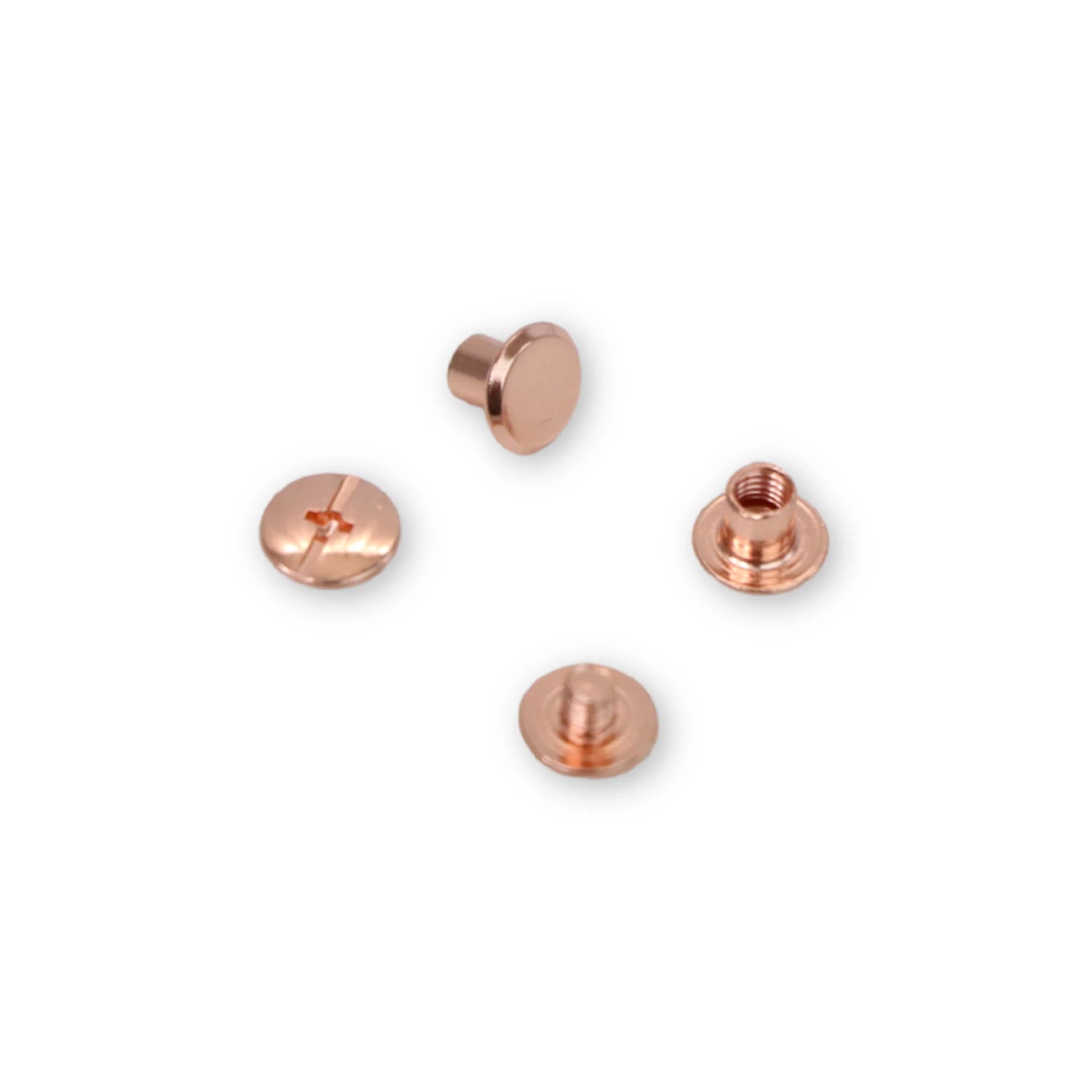 Chicago Screws - 6mm - 12ct - Rose Gold
