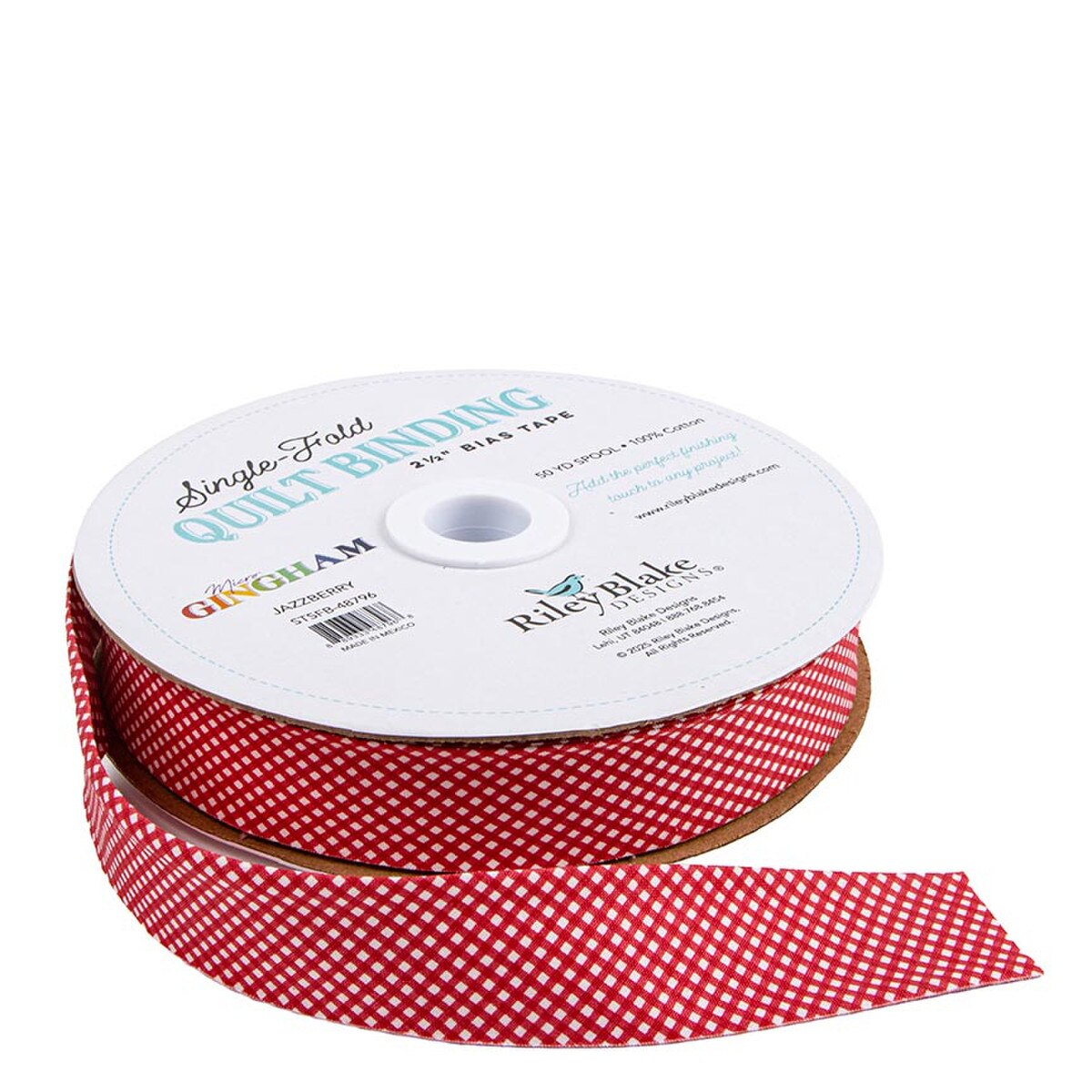 Single-Fold Quilt Binding - Micro Gingham - Jazzberry