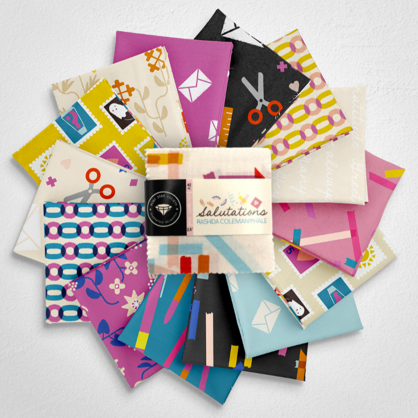 Salutations - Ruby Star - 5" Charm