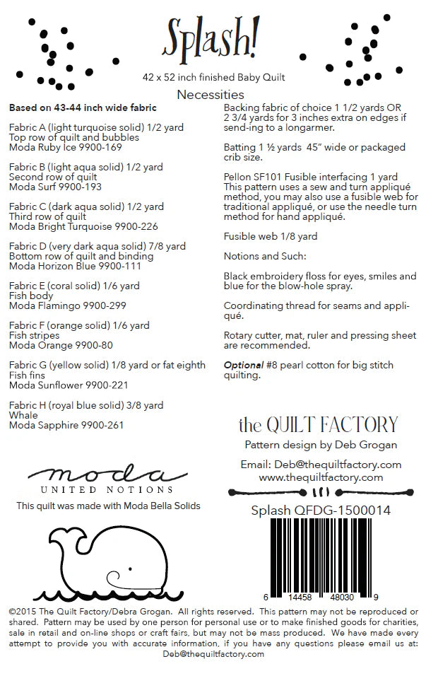 Splash Quilt Pattern - The Quilt Factory