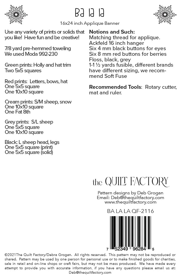 Ba La La Quilt Pattern - The Quilt Factory