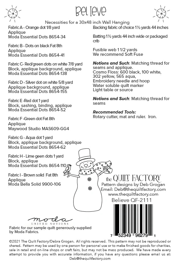 Believe Quilt Pattern - The Quilt Factory