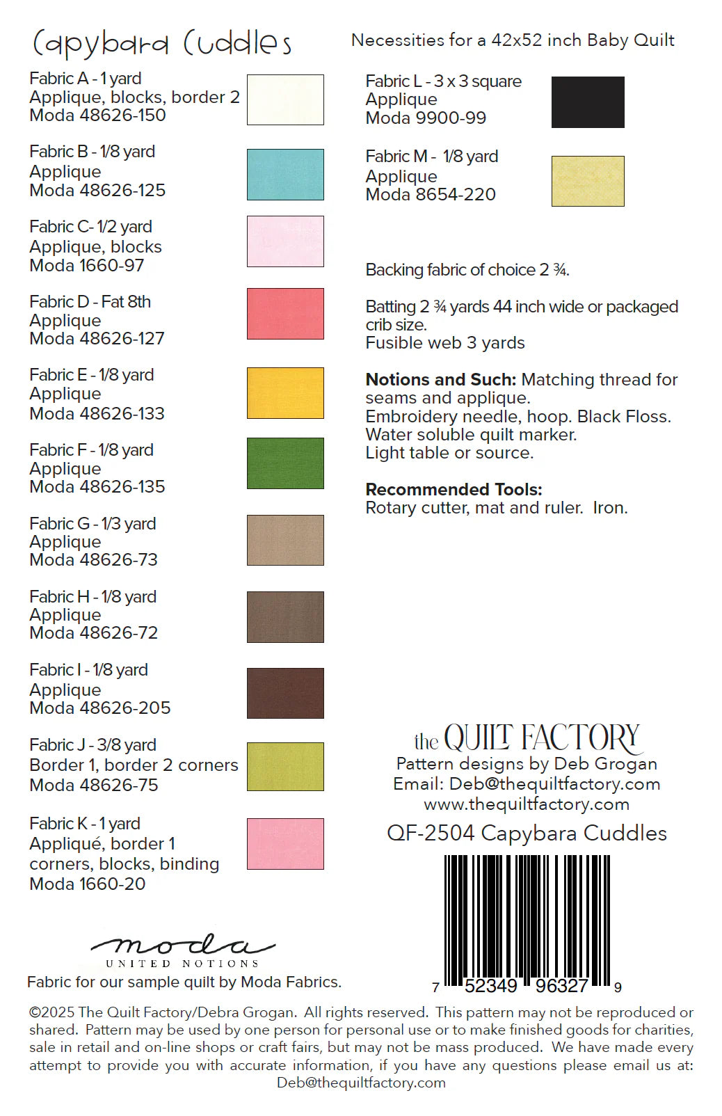 Capybara Cuddles - The Quilt Factory