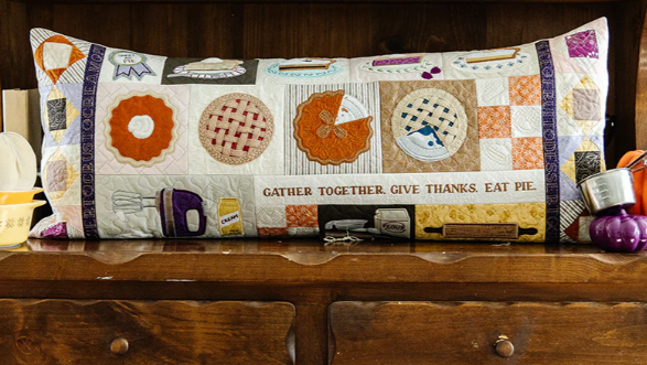 Sweet As Pie Bench Pillow - Machine Embroidery - Kimberbell