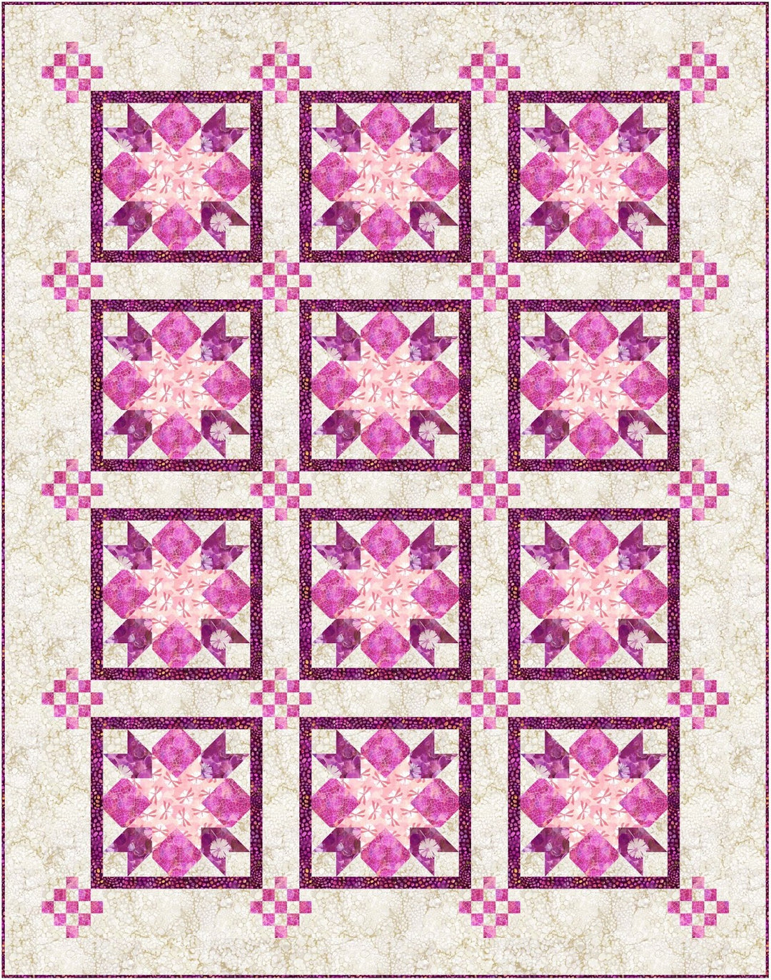 Shiny Blossoms Quilt Pattern