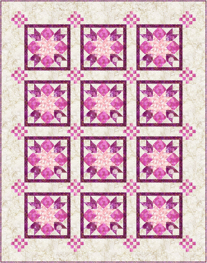 Shiny Blossoms Quilt Pattern