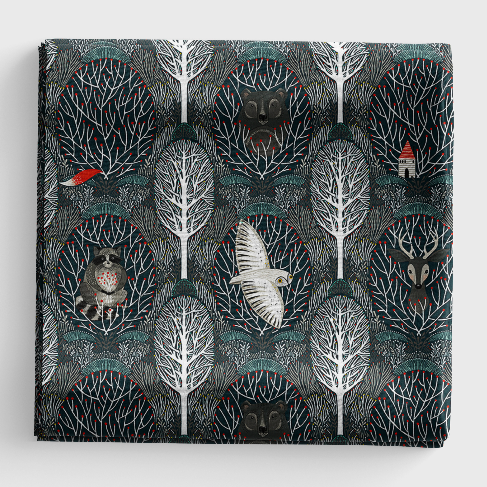 Silent Night - Woodland Friends - Navy - PWCD175.XNAVY