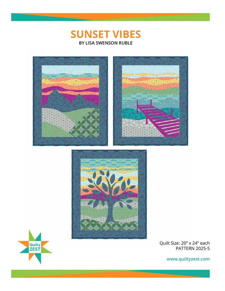 Sunset Vibes Postcard Quilt Pattern - Lisa Ruble