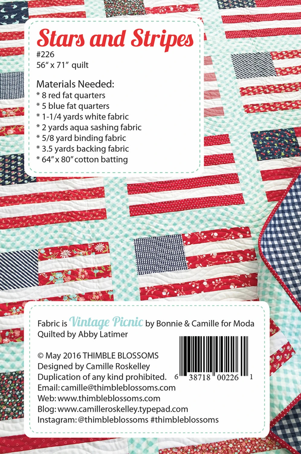 Stars and Stripes Quilt Pattern - Thimble Blossoms