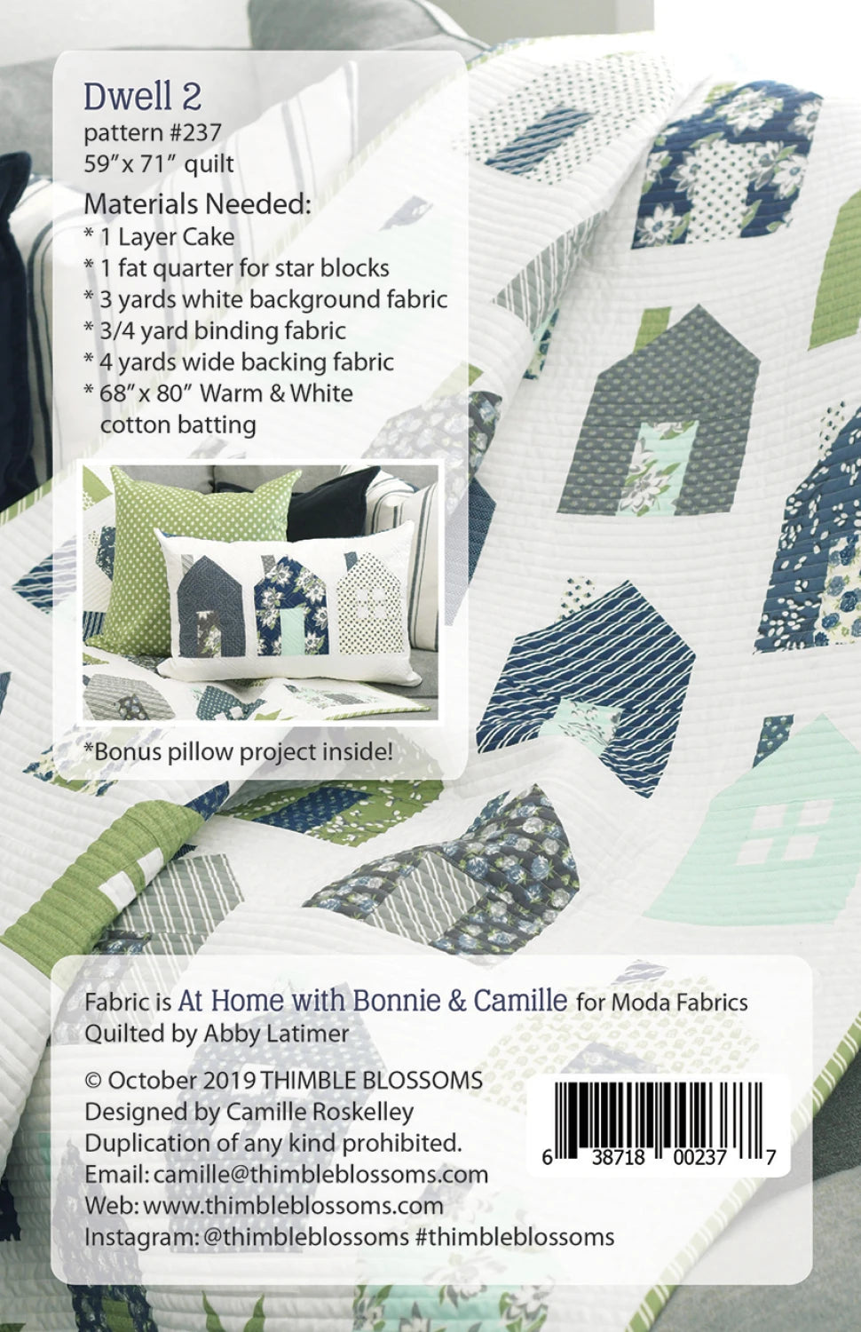 Dwell 2 Quilt Pattern - Thimble Blossoms