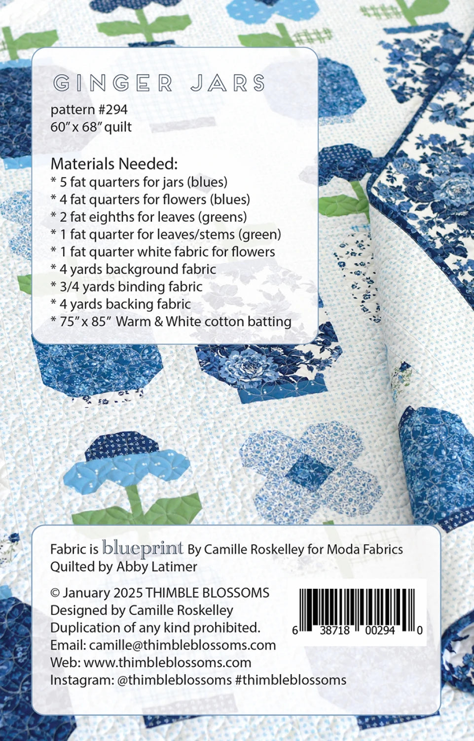 Ginger Jars Quilt Pattern - Thimble Blossoms