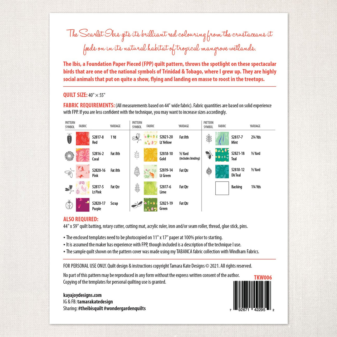 The Ibis Quilt Pattern