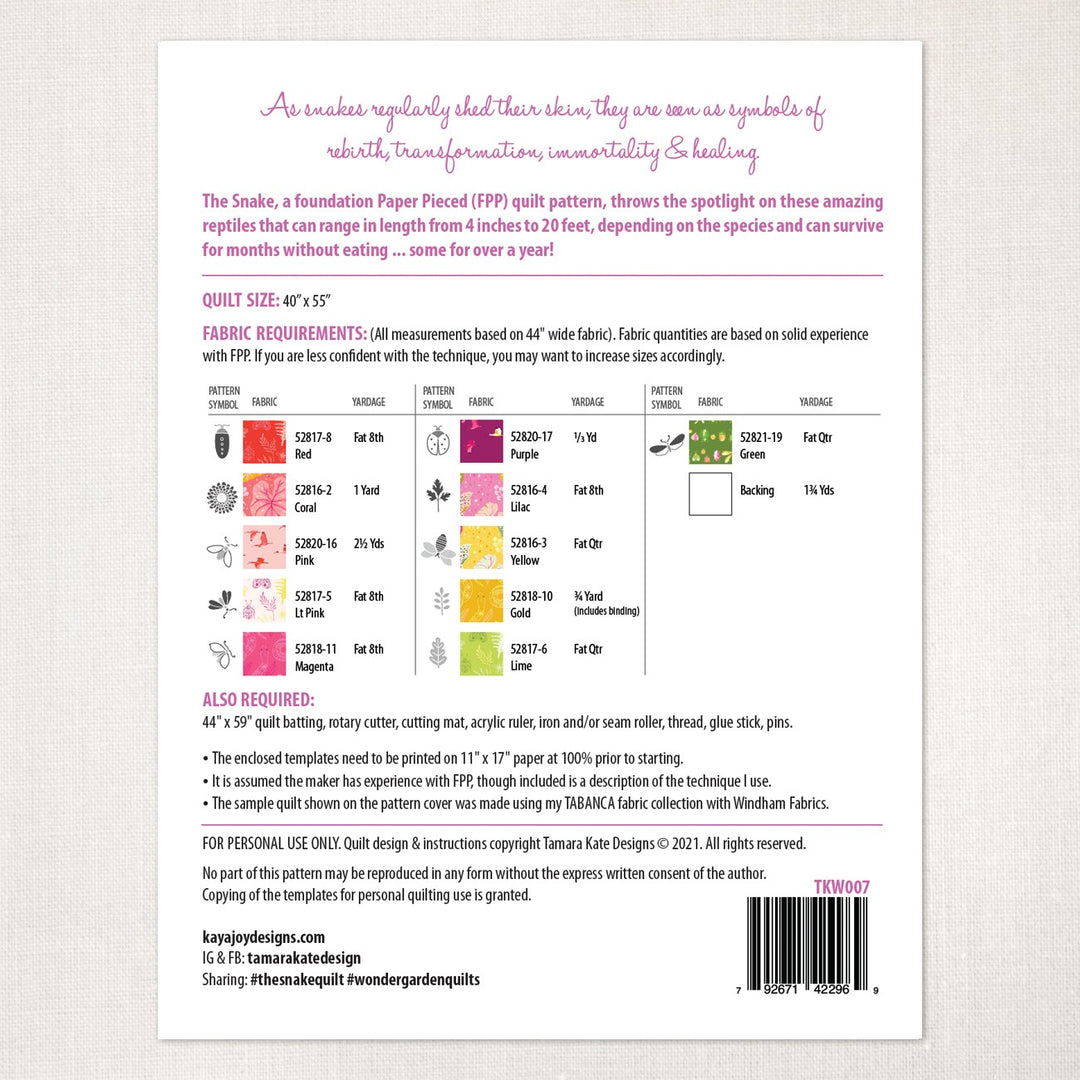 The Snake Quilt Pattern