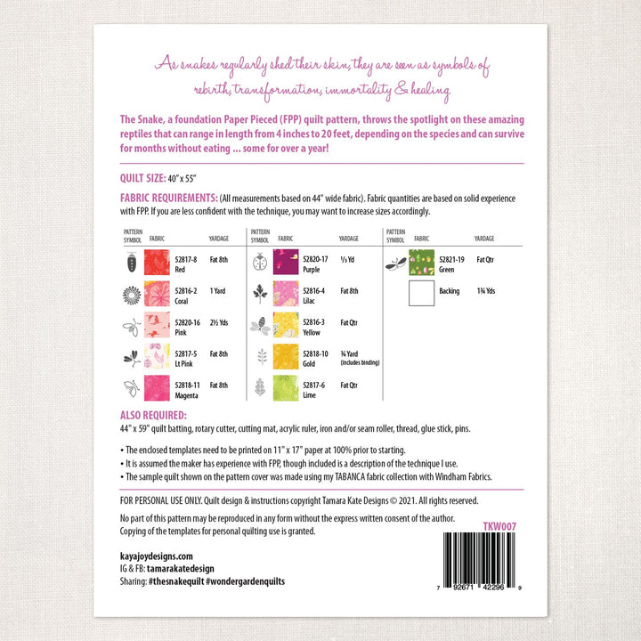 The Snake Quilt Pattern