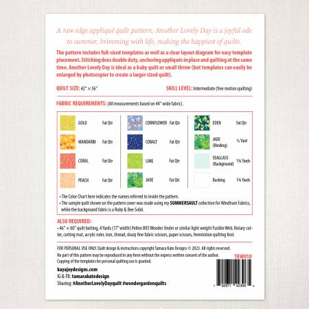 Another Lovely Day Quilt Pattern - Wondergarden