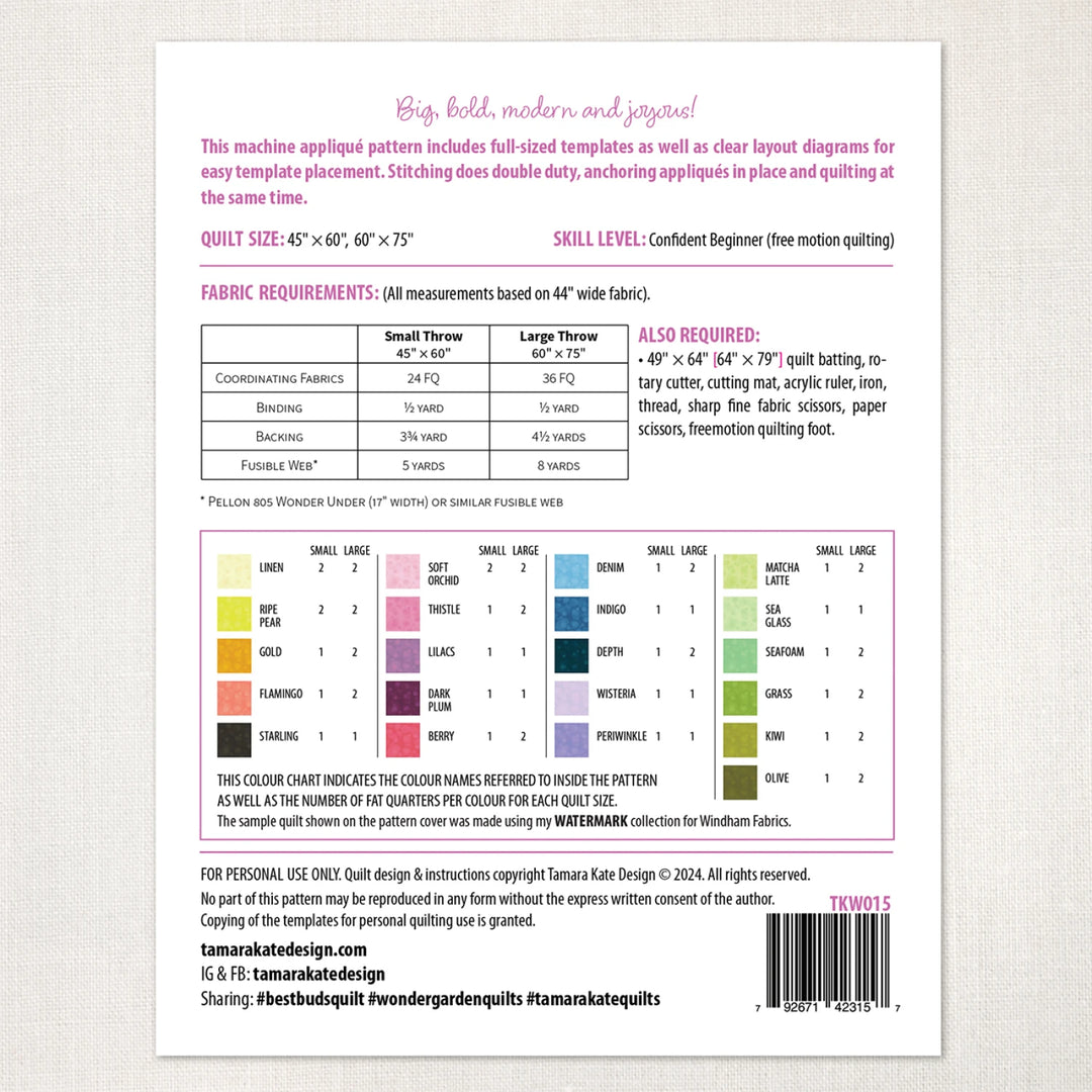 Best Buds Quilt Pattern - Tamara Kate Design